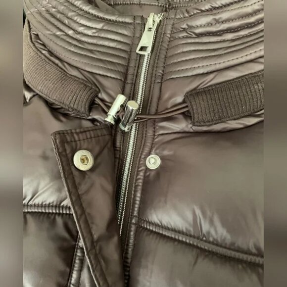 NWT Kenneth Cole New York Chocolate Brown Hooded Puffer, XL NWT - Picture 7 of 7